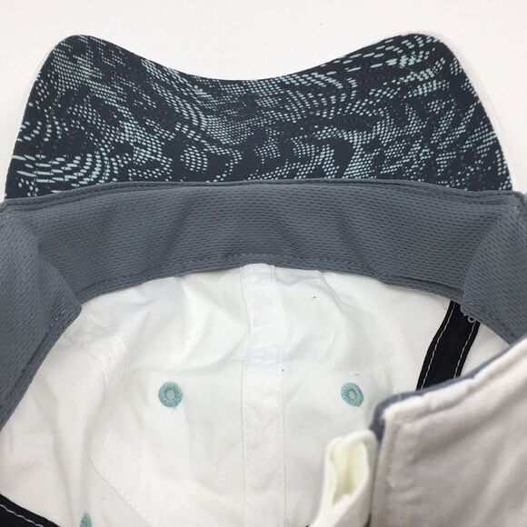 Adidas White/Teal Velcro Back Climalite lightweight Running Hat - Picture 11 of 14